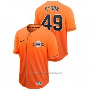 Maglia Baseball Uomo San Francisco Giants Sam Dyson Fade Autentico Arancione