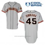 Maglia Baseball Uomo San Francisco Giants Travis Ishikawa 45 Grigio Cool Base