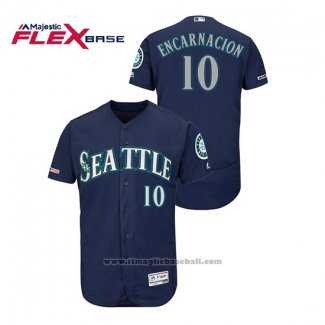 Maglia Baseball Uomo Seattle Mariners Edwin Encarnacion 150 Anniversario Autentico Flex Base Blu