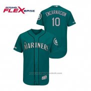 Maglia Baseball Uomo Seattle Mariners Edwin Encarnacion 150 Anniversario Autentico Flex Base Verde