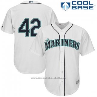 Maglia Baseball Uomo Seattle Mariners Jackie Robinson Bianco Cool Base