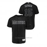 Maglia Baseball Uomo Seattle Mariners Kyle Seager 2019 Players Weekend Autentico Nero
