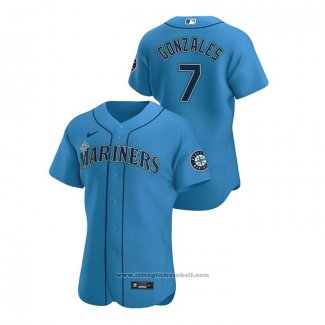 Maglia Baseball Uomo Seattle Mariners Marco Gonzales Autentico 2020 Alternato Blu