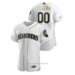 Maglia Baseball Uomo Seattle Mariners Personalizzate Golden Edition Authentic Bianco