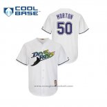 Maglia Baseball Uomo Tampa Bay Rays Charlie Morton Turn Back The Clock Cool Base Bianco