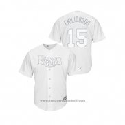 Maglia Baseball Uomo Tampa Bay Rays Emilio Pagan 2019 Players Weekend Replica Bianco