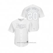 Maglia Baseball Uomo Tampa Bay Rays Tyler Glasnow 2019 Players Weekend Replica Bianco