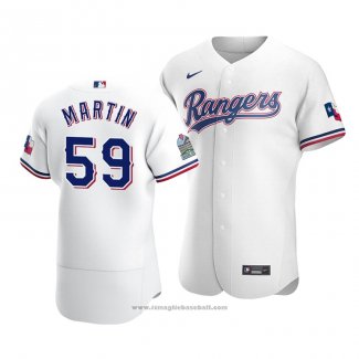 Maglia Baseball Uomo Texas Rangers Brett Martin Autentico Primera Bianco