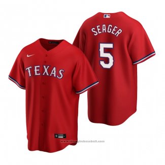 Maglia Baseball Uomo Texas Rangers Corey Seager Red Replica Alternato