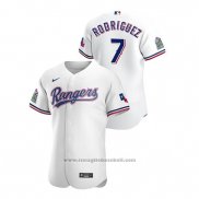 Maglia Baseball Uomo Texas Rangers Ivan Rodriguez Autentico 2020 Home Bianco