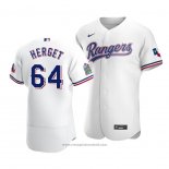 Maglia Baseball Uomo Texas Rangers Jimmy Herget Autentico Primera Bianco