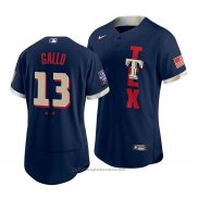Maglia Baseball Uomo Texas Rangers Joey Gallo 2021 All Star Autentico Blu