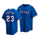 Maglia Baseball Uomo Texas Rangers Jose Trevino Alternato Replica Blu