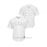 Maglia Baseball Uomo Texas Rangers Lance Lynn 2019 Players Weekend Replica Bianco