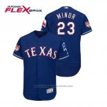 Maglia Baseball Uomo Texas Rangers Mike Minor Flex Base Allenamento Primaverile 2019 Blu