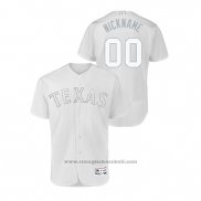 Maglia Baseball Uomo Texas Rangers Personalizzate 2019 Players Weekend Autentico Bianco