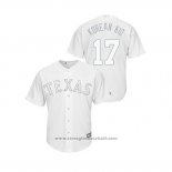 Maglia Baseball Uomo Texas Rangers Shin Soo Choo 2019 Players Weekend Replica Bianco