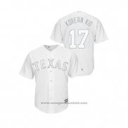 Maglia Baseball Uomo Texas Rangers Shin Soo Choo 2019 Players Weekend Replica Bianco