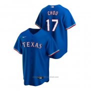 Maglia Baseball Uomo Texas Rangers Shin Soo Choo Replica Alternato Blu