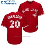 Maglia Baseball Uomo Toronto Blue Jays 20 Josh Donaldson Rosso 2017 Cool Base