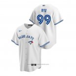 Maglia Baseball Uomo Toronto Blue Jays Hyun Jin Ryu Replica Primera Bianco