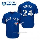 Maglia Baseball Uomo Toronto Blue Jays Ricky Romero 24 Blu Alternato Cool Base
