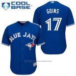 Maglia Baseball Uomo Toronto Blue Jays Ryan Goins 17 Blu Alternato Cool Base