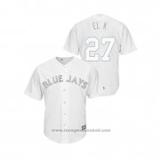 Maglia Baseball Uomo Toronto Blue Jays Vladimir Guerrero Jr. 2019 Players Weekend Replica Bianco