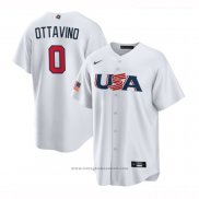 Maglia Baseball Uomo USA 2023 Adam Ottavino Replica Bianco