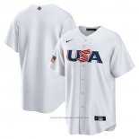 Maglia Baseball Uomo USA 2023 Blank Replica Bianco
