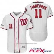 Maglia Baseball Uomo Washington Nationals 2017 Postseason Ryan Zimmerman Bianco Flex Base