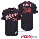 Maglia Baseball Uomo Washington Nationals Bryce Harper Blu 2018 All Star Alternato Flex Base