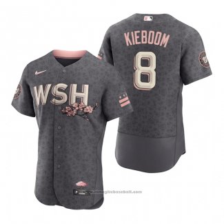 Maglia Baseball Uomo Washington Nationals Carter Kieboom 2022 City Connect Autentico Grigio