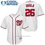 Maglia Baseball Uomo Washington Nationals Dan Uggla 26 Bianco Home Cool Base