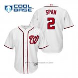 Maglia Baseball Uomo Washington Nationals Denard Span 2 Bianco Home Cool Base