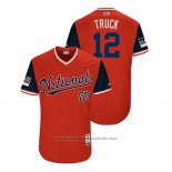 Maglia Baseball Uomo Washington Nationals Howie Kendrick 2018 LLWS Players Weekend Truck Rosso