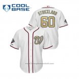 Maglia Baseball Uomo Washington Nationals Hunter Strickland 2019 Gold Program Cool Base Bianco