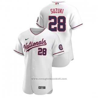 Maglia Baseball Uomo Washington Nationals Kurt Suzuki Autentico 2020 Alternato Bianco