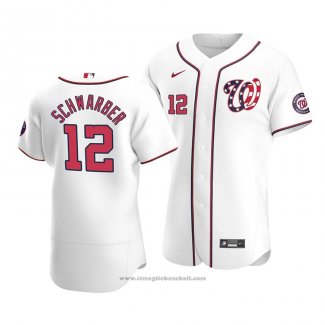 Maglia Baseball Uomo Washington Nationals Kyle Schwarber Autentico Alternato Bianco