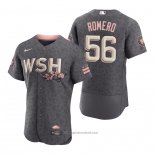 Maglia Baseball Uomo Washington Nationals Seth Romero 2022 City Connect Autentico Grigio