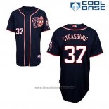 Maglia Baseball Uomo Washington Nationals Stephen Strasburg 37 Blu Alternato Cool Base