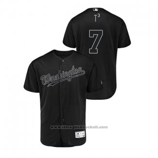 Maglia Baseball Uomo Washington Nationals Trea Turner 2019 Players Weekend Autentico Nero