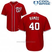 Maglia Baseball Uomo Washington Nationals Wilson Ramos Rosso Autentico Collection Cool Base