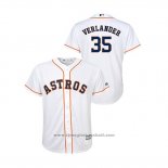 Maglia Baseball Bambino Houston Astros Justin Verlander Cool Base Bianco