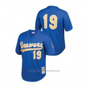 Maglia Baseball Bambino Milwaukee Brewers Robin Yount Cooperstown Collection Mesh Batting Practice Blu