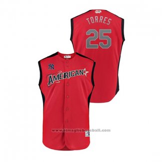 Maglia Baseball Bambino New York Yankees 2019 All Star Player American League Gleyber Torres Rosso