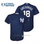 Maglia Baseball Bambino New York Yankees Didi Gregorius Cool Base Alternato Blu