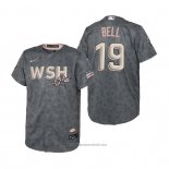 Maglia Baseball Bambino Washington Nationals Josh Bell 2022 City Connect Replica Grigio