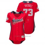 Maglia Baseball Donna All Star Felipe Vazquez 2018 Home Run Derby National League Rosso