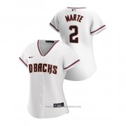 Maglia Baseball Donna Arizona Diamondbacks Starling Marte 2020 Replica Home Bianco